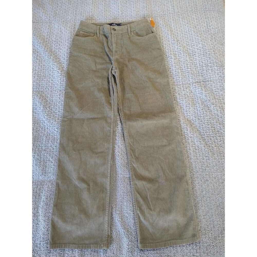 Hollister Corduroy Pants Beige Size 1r 25w Y2K Cottage Core Boho